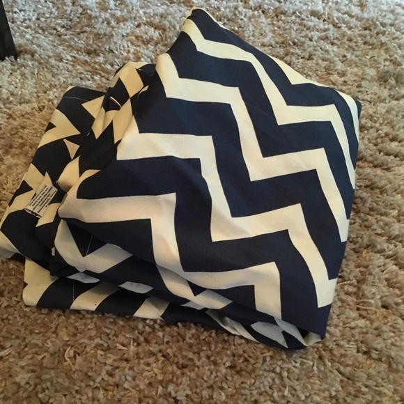 The Big One Accents Navy And White Chevron Curtains Poshmark
